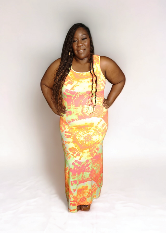 Tie Dye Orange/Yellow - Glammed By Tray Apparel